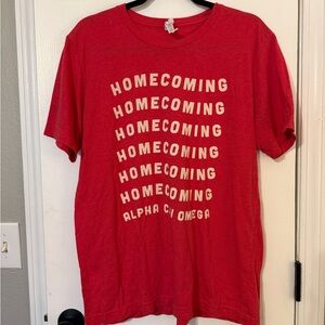 Gildan Red Alpha Chi Omega Homecoming Graphic T-Shirt